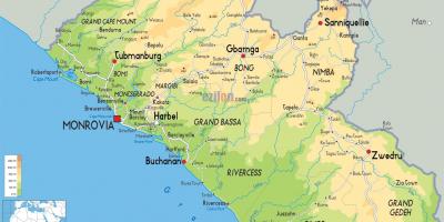 Tegne kartet i Liberia