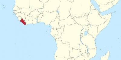 Kart over Liberia afrika