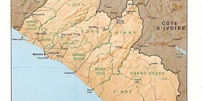 Trekke lindring kart i Liberia